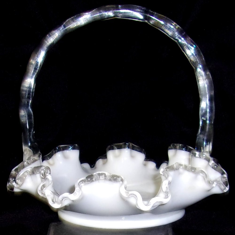 VINTAGE GLASS BASKET